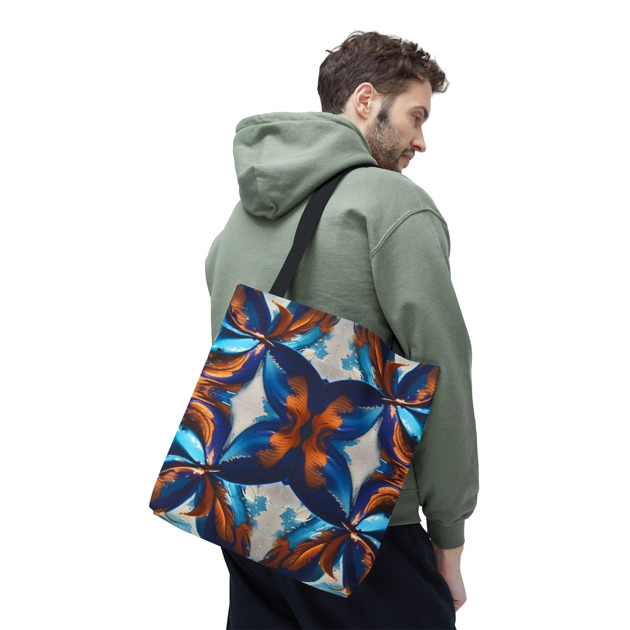 Blue Fan Quad - Tote Bag