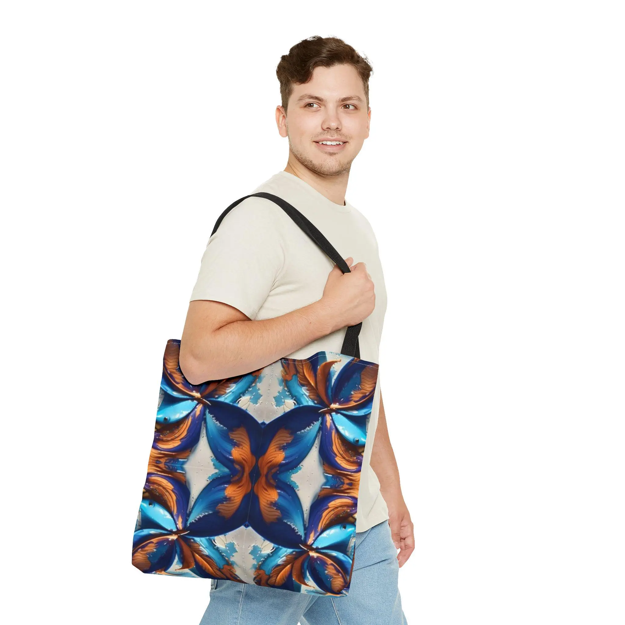 Blue Fan Quad - Tote Bag