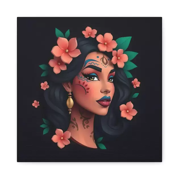 Lady on Black 1 - Canvas Wall Art