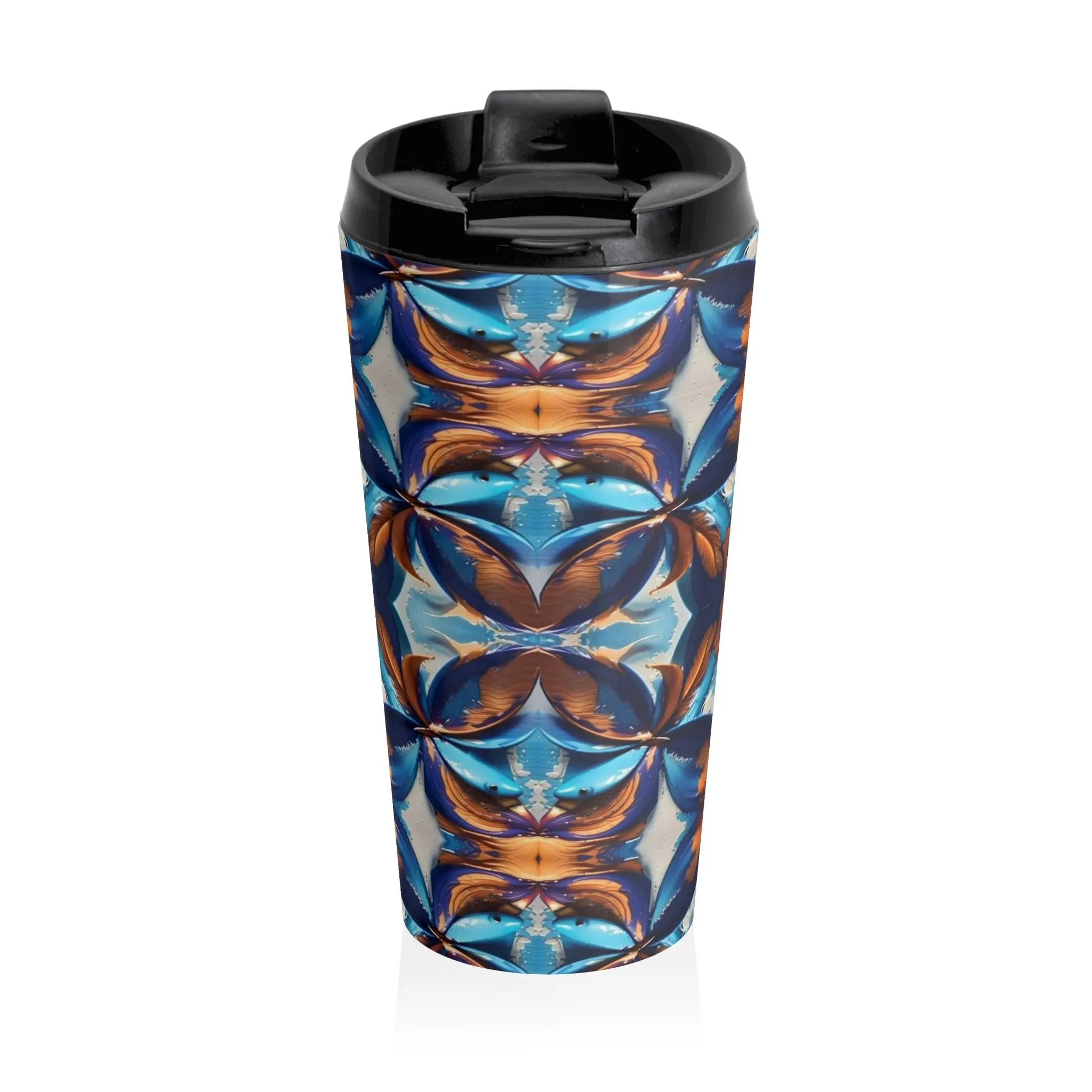Blue Fan Quad - Travel Mug