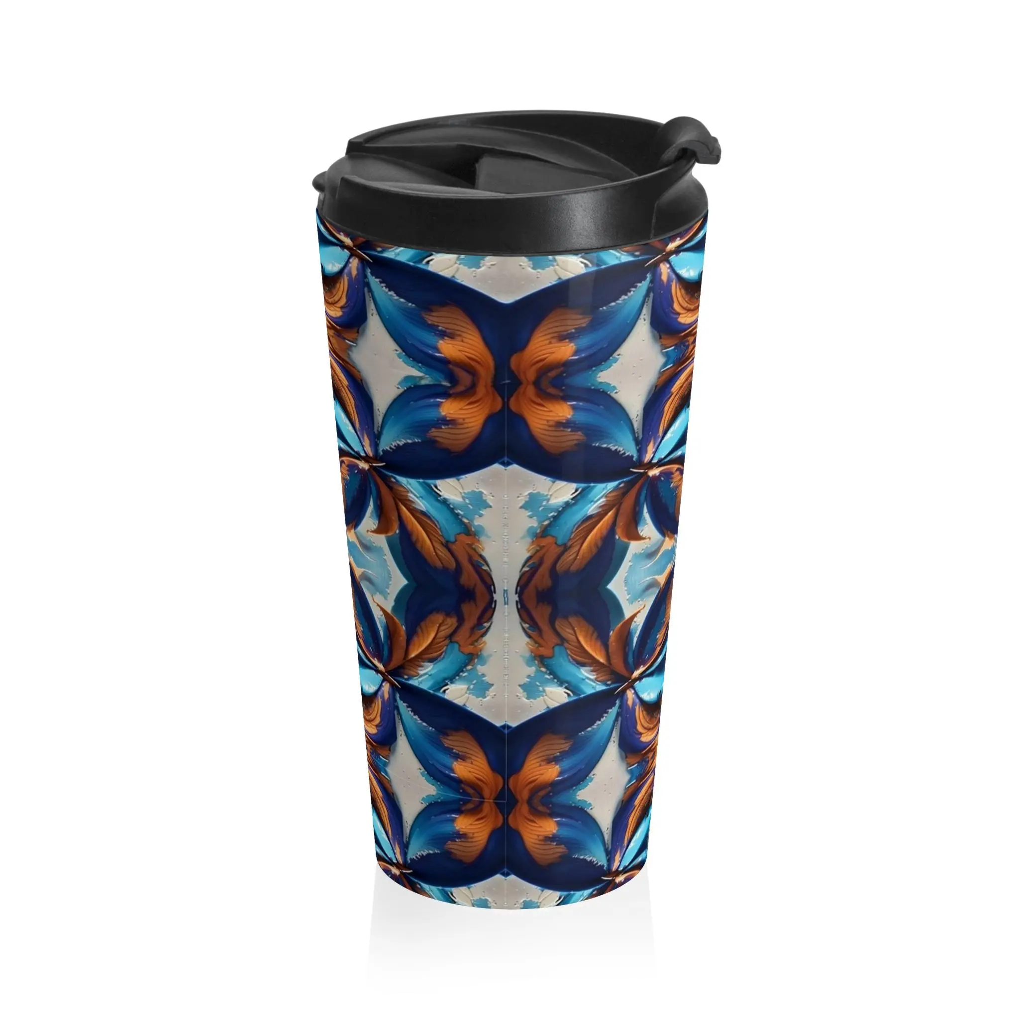 Blue Fan Quad - Travel Mug