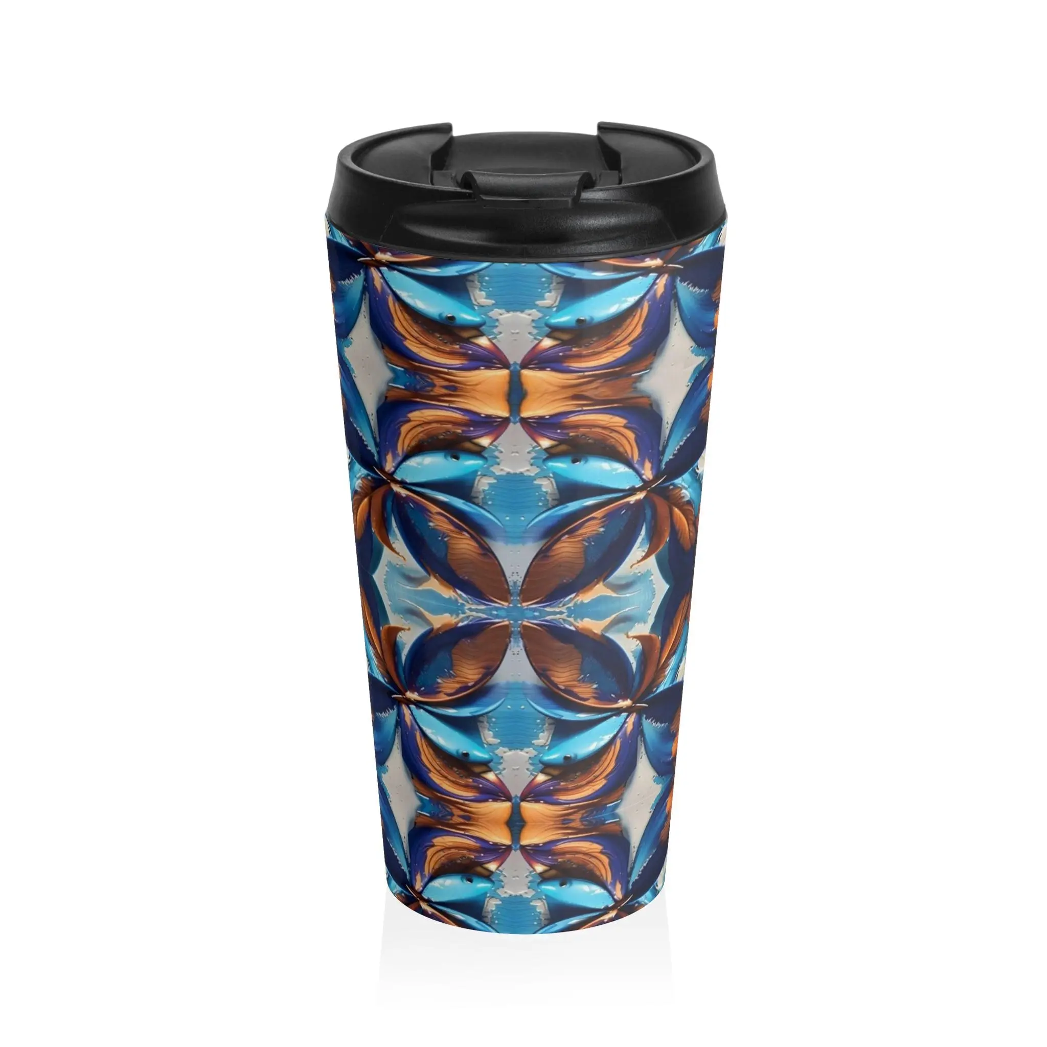 Blue Fan Quad - Travel Mug