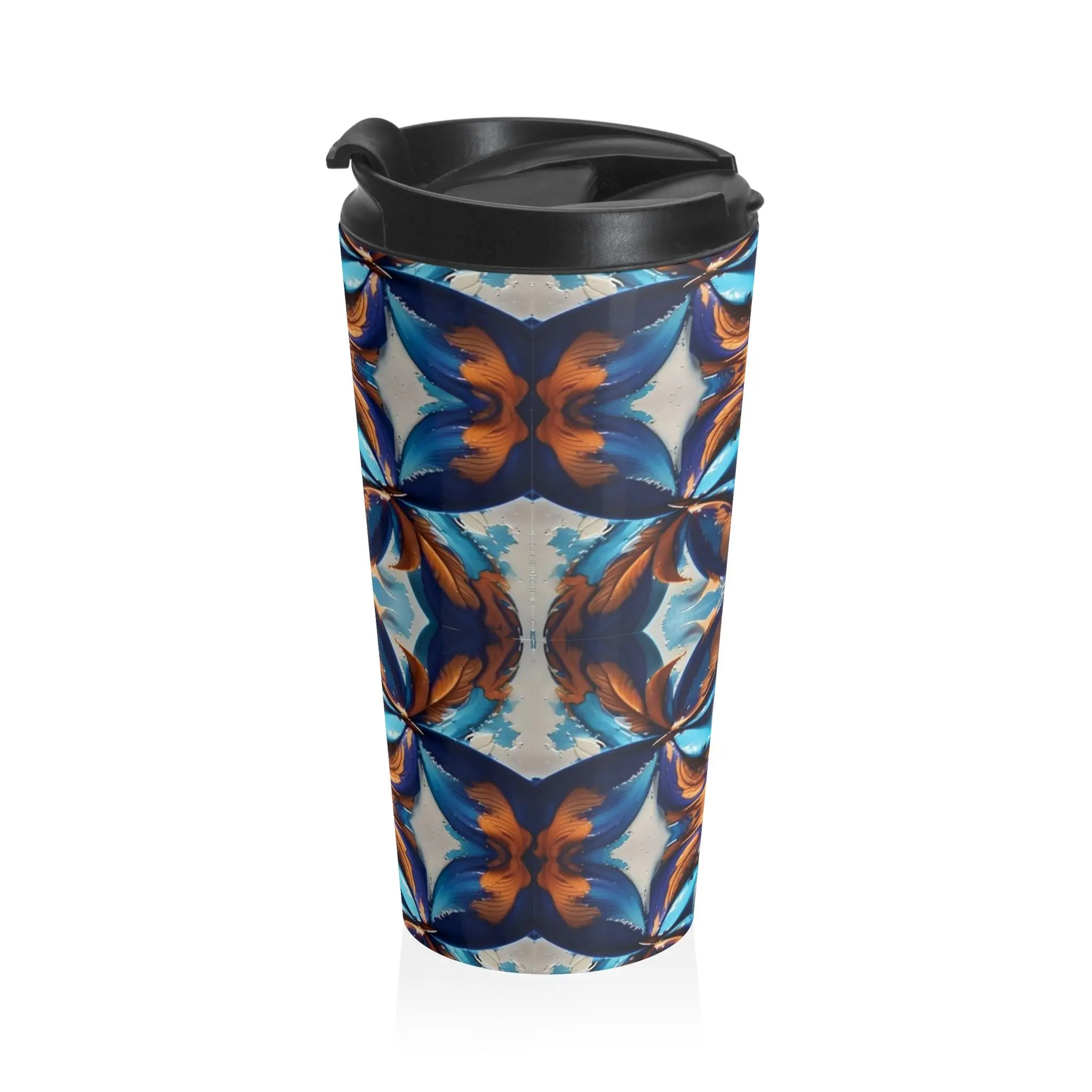 Blue Fan Quad - Travel Mug