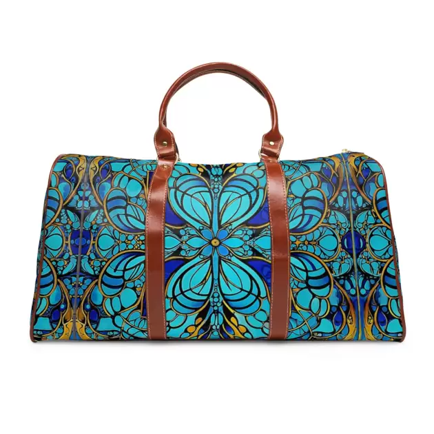Turquoise Mosaic Waterproof Travel Bag