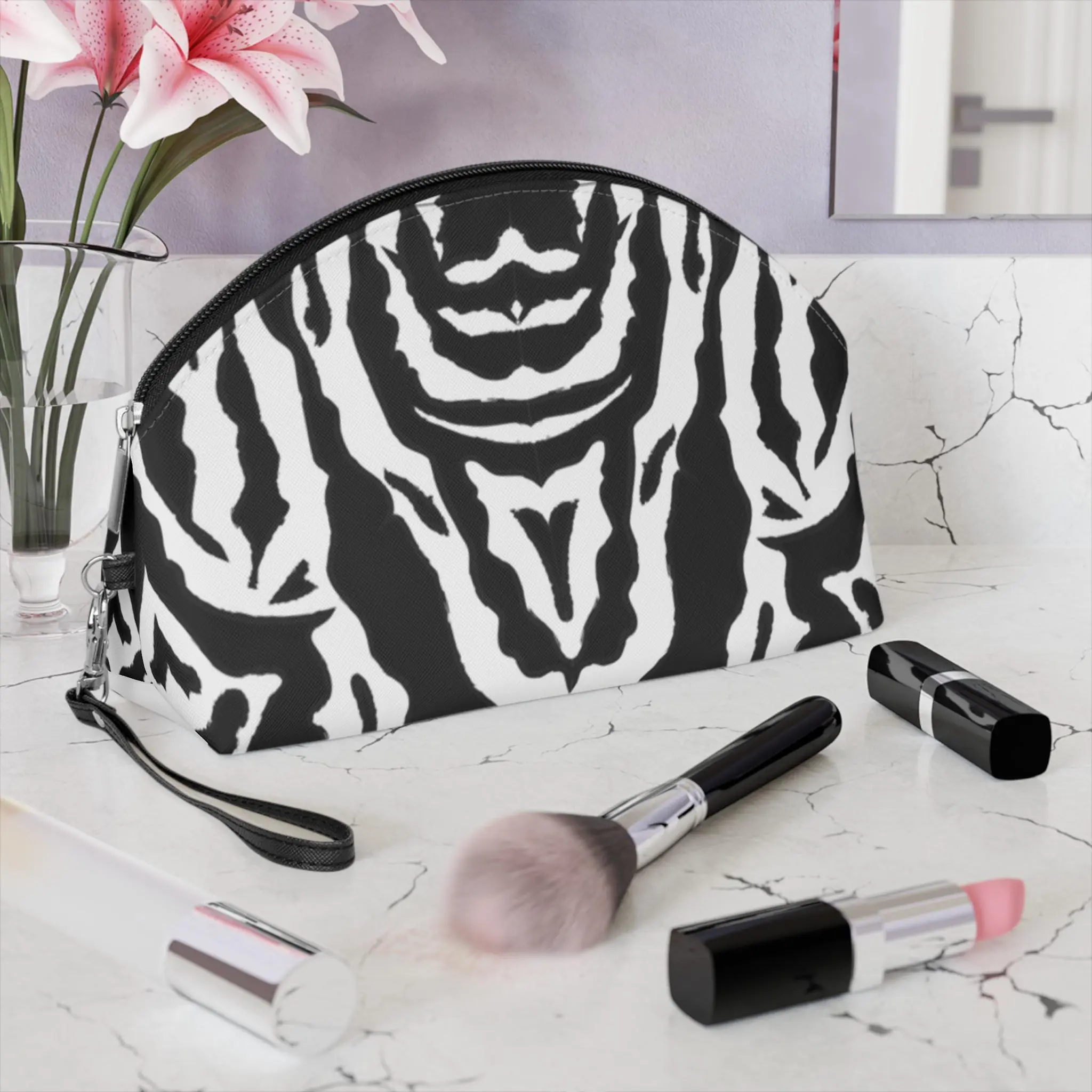 Zebra patterns make up bag