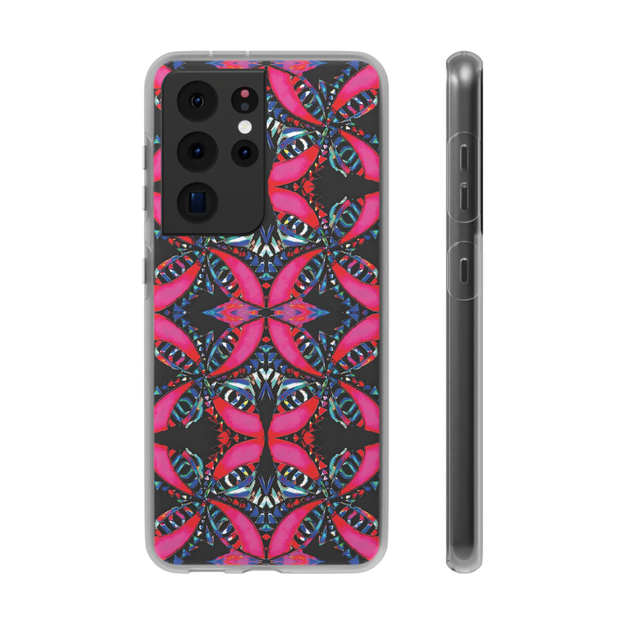 Pink on Black Android Flexi Case - Walt Smith Fiji Ocean Art - Supports ADE Reef Restoration