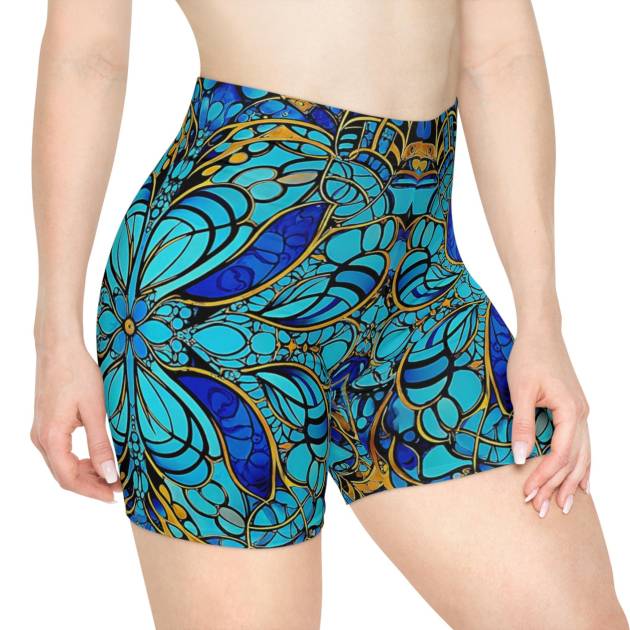 Blue Lobsters - Biker Shorts