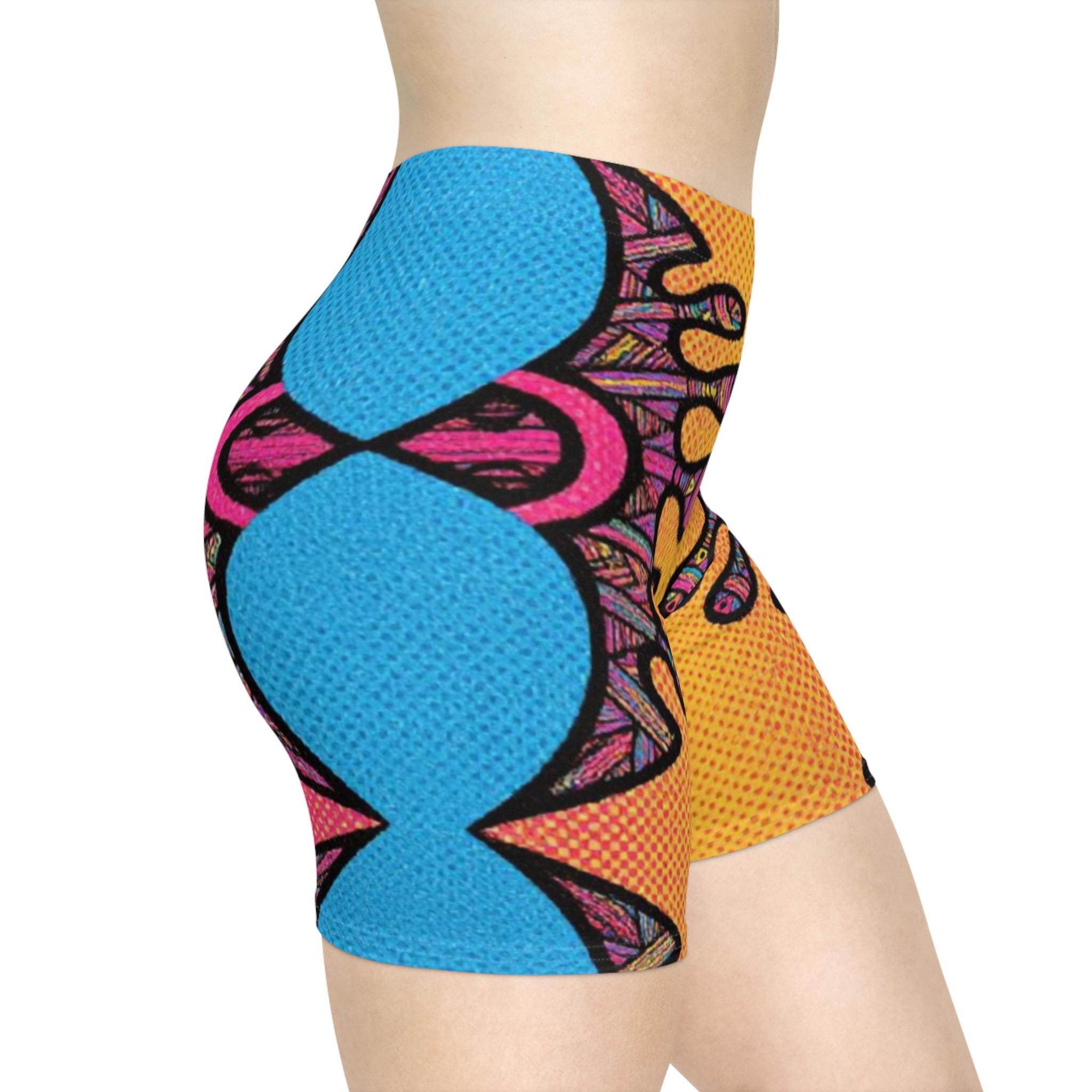 Colorful Abstract Ocean Life Women's Biker Shorts | All-Over Print