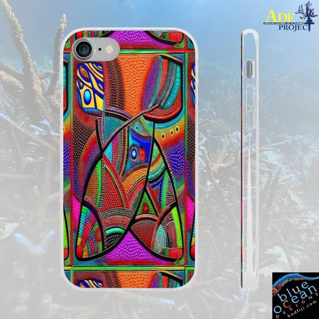 Artistic Fish iPhone Flexi Case - Walt Smith Fiji Ocean Art - Supports ADE Reef Restoration