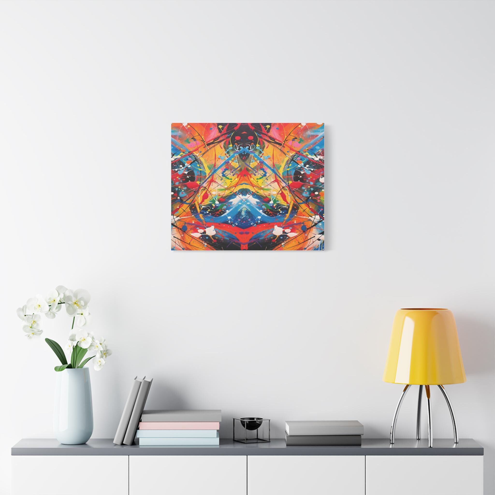 Paint Splash Artwork Matte Canvas Stretched 1.25" | Abstract Drip
