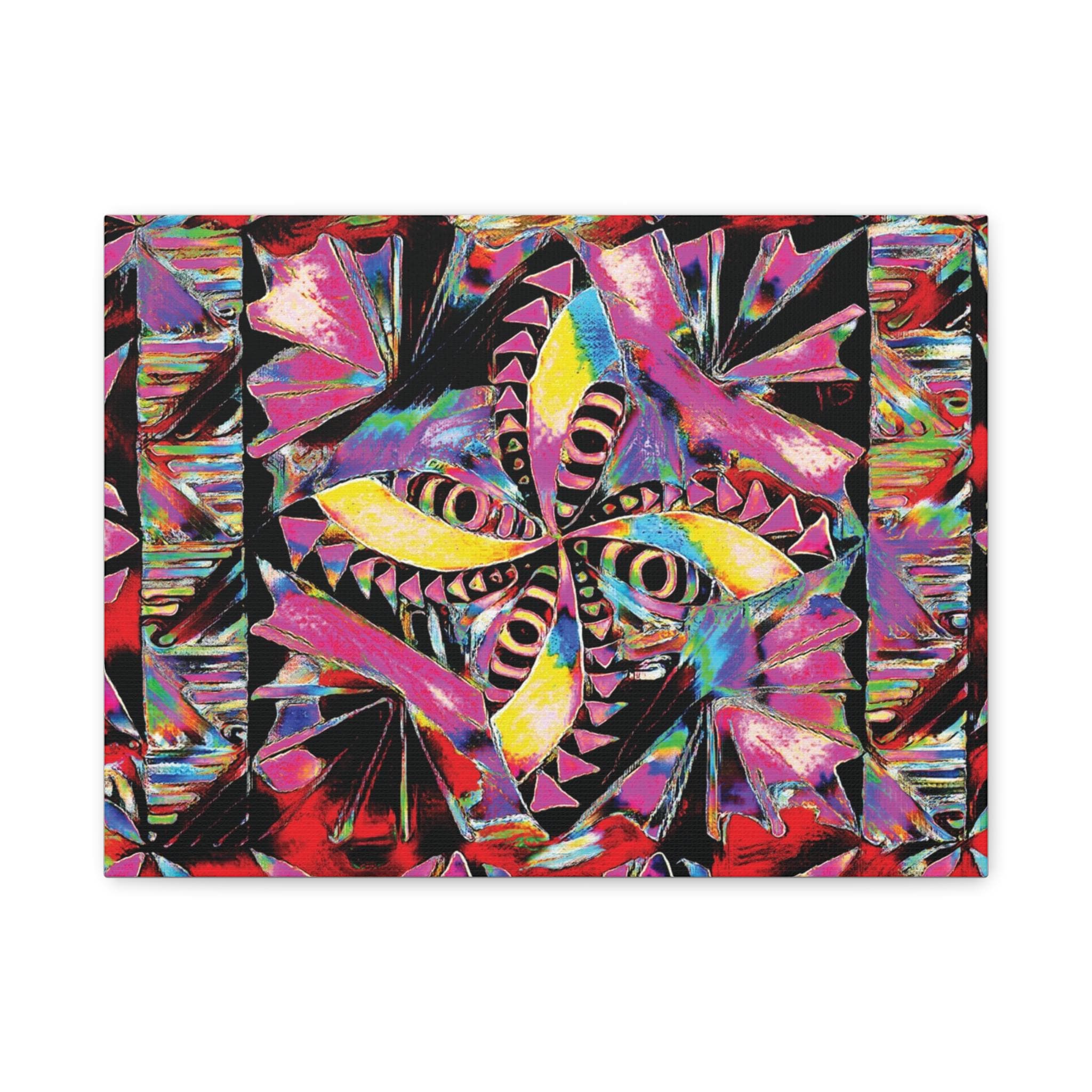 Colorful Polynesian Pattern Modern Wall Art | Matte 1.25"