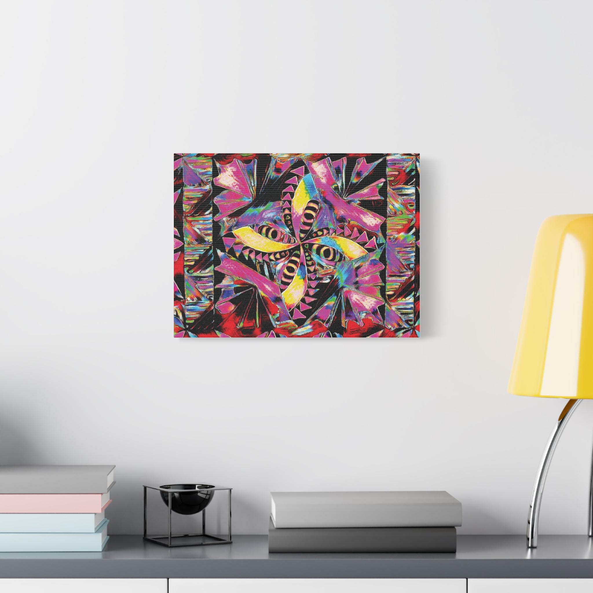 Colorful Polynesian Pattern Modern Wall Art | Matte 1.25"