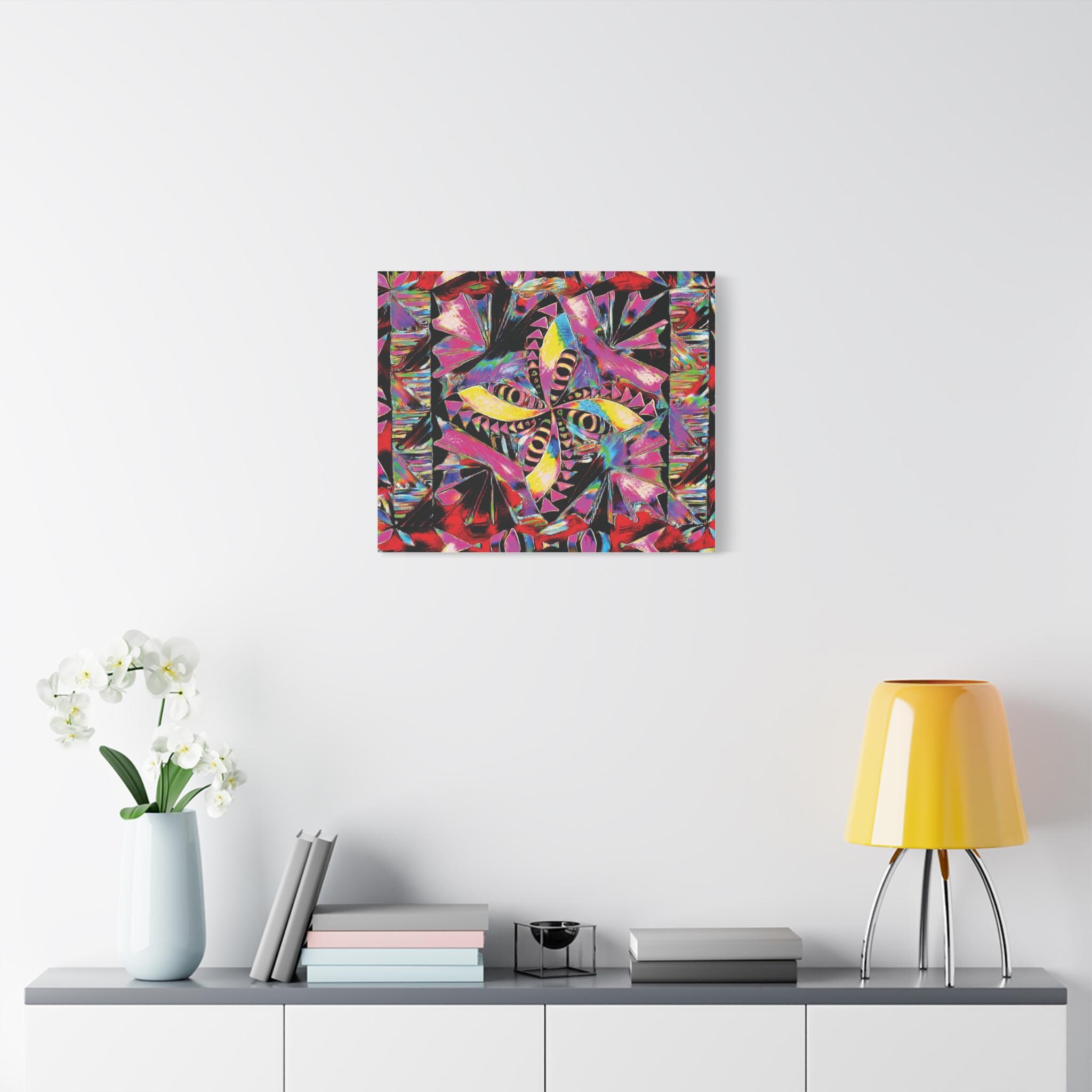 Colorful Polynesian Pattern Modern Wall Art | Matte 1.25"
