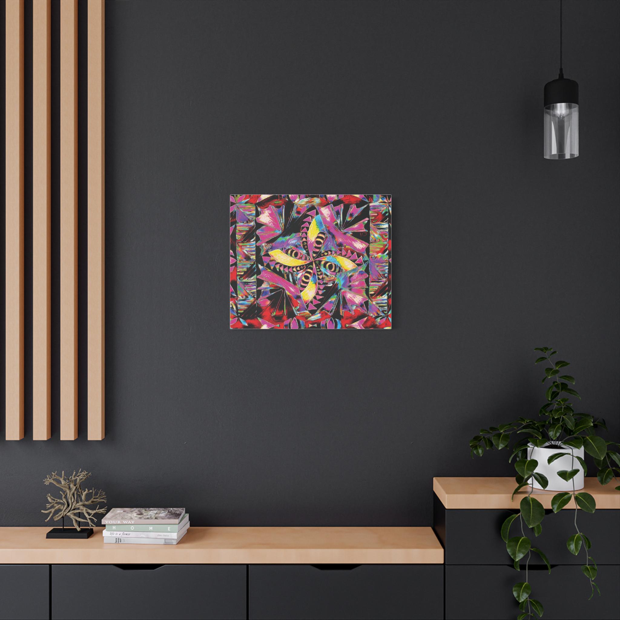 Colorful Polynesian Pattern Modern Wall Art | Matte 1.25"
