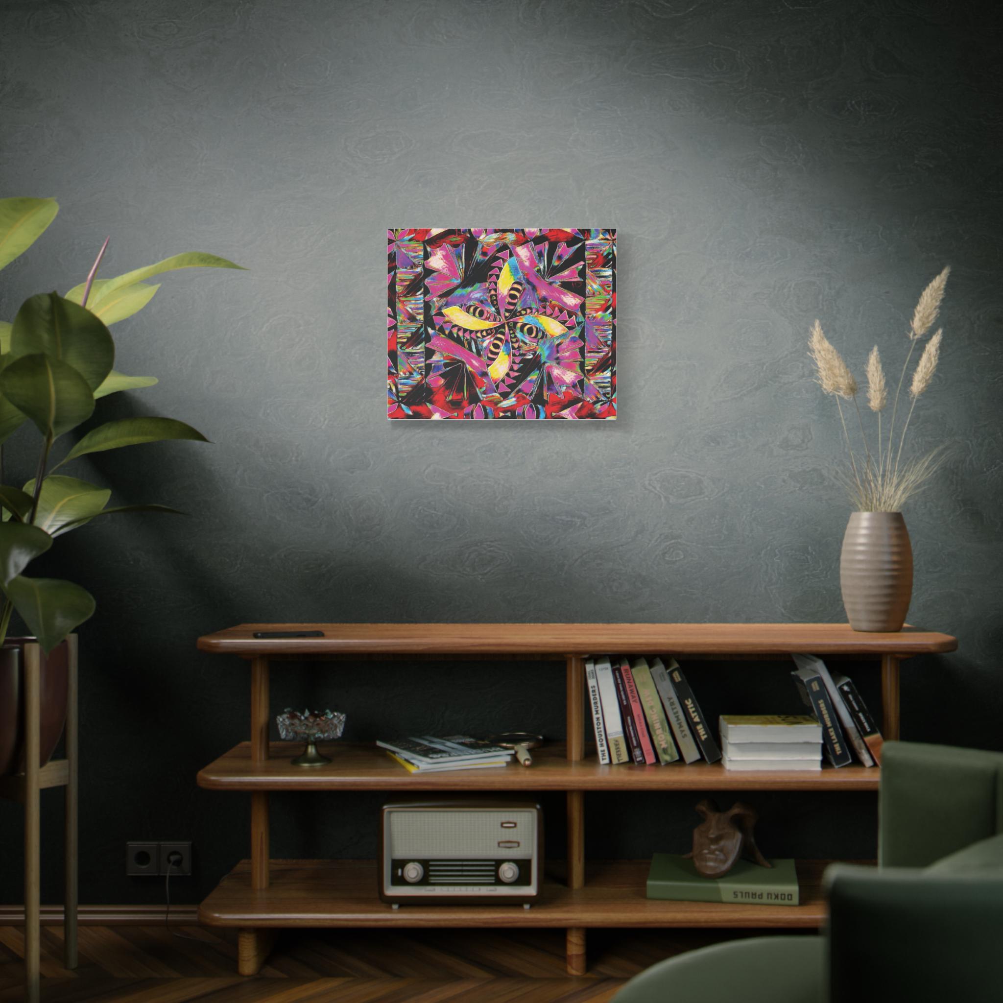 Colorful Polynesian Pattern Modern Wall Art | Matte 1.25"