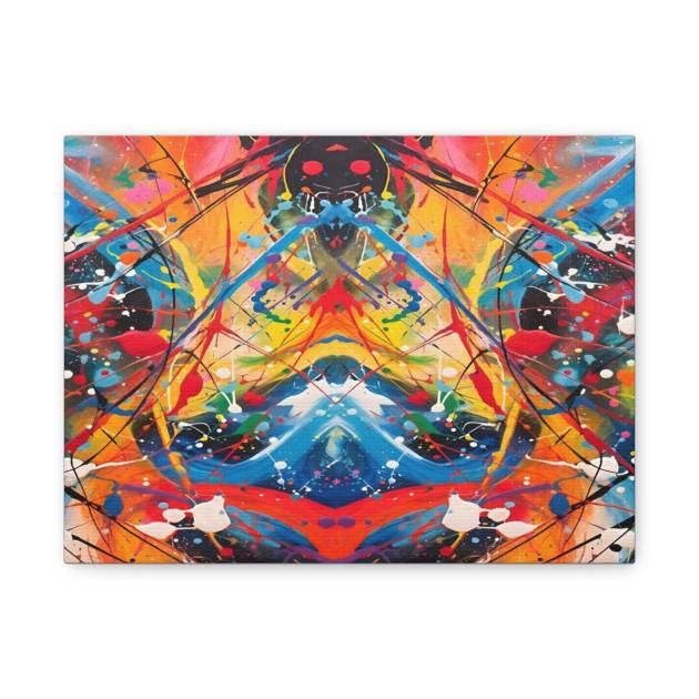 Paint Splash Artwork Matte Canvas Stretched 1.25" | Abstract Drip