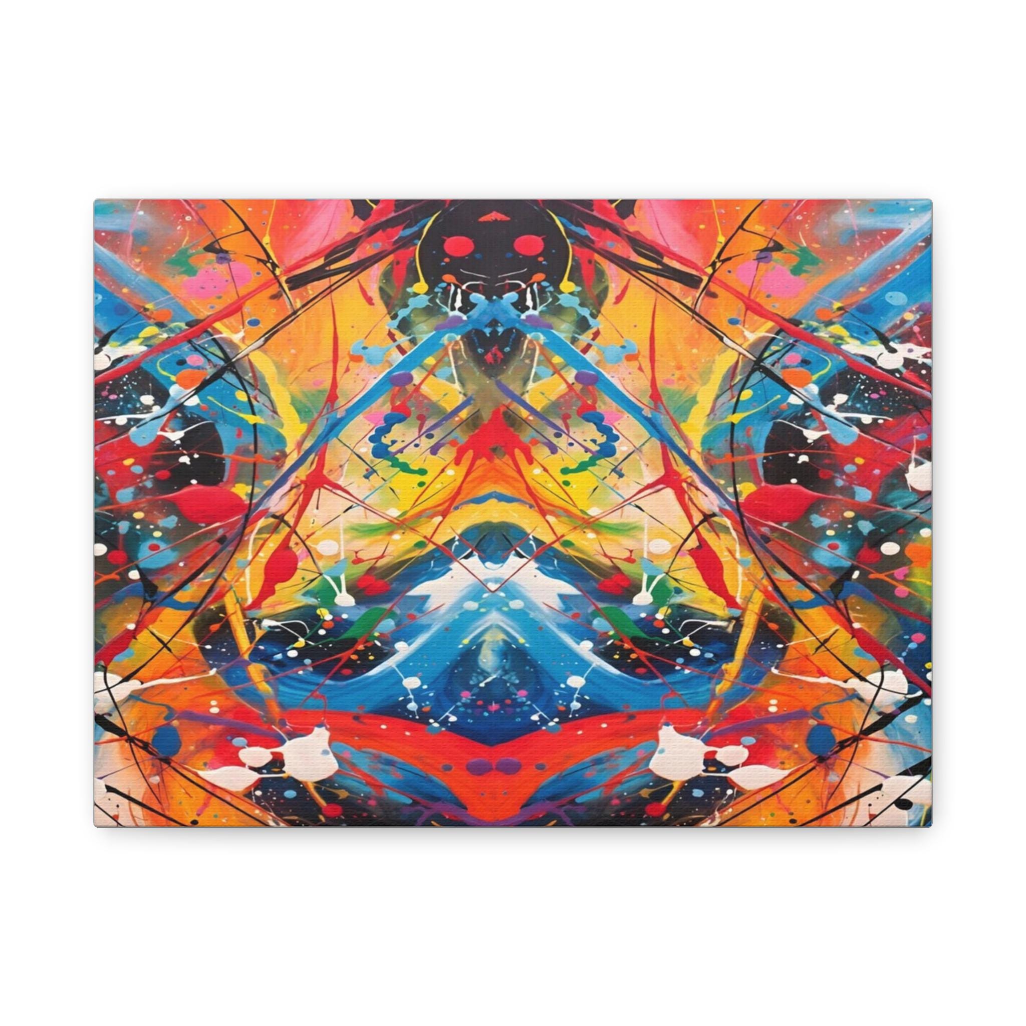Paint Splash Artwork Matte Canvas Stretched 1.25" | Abstract Drip