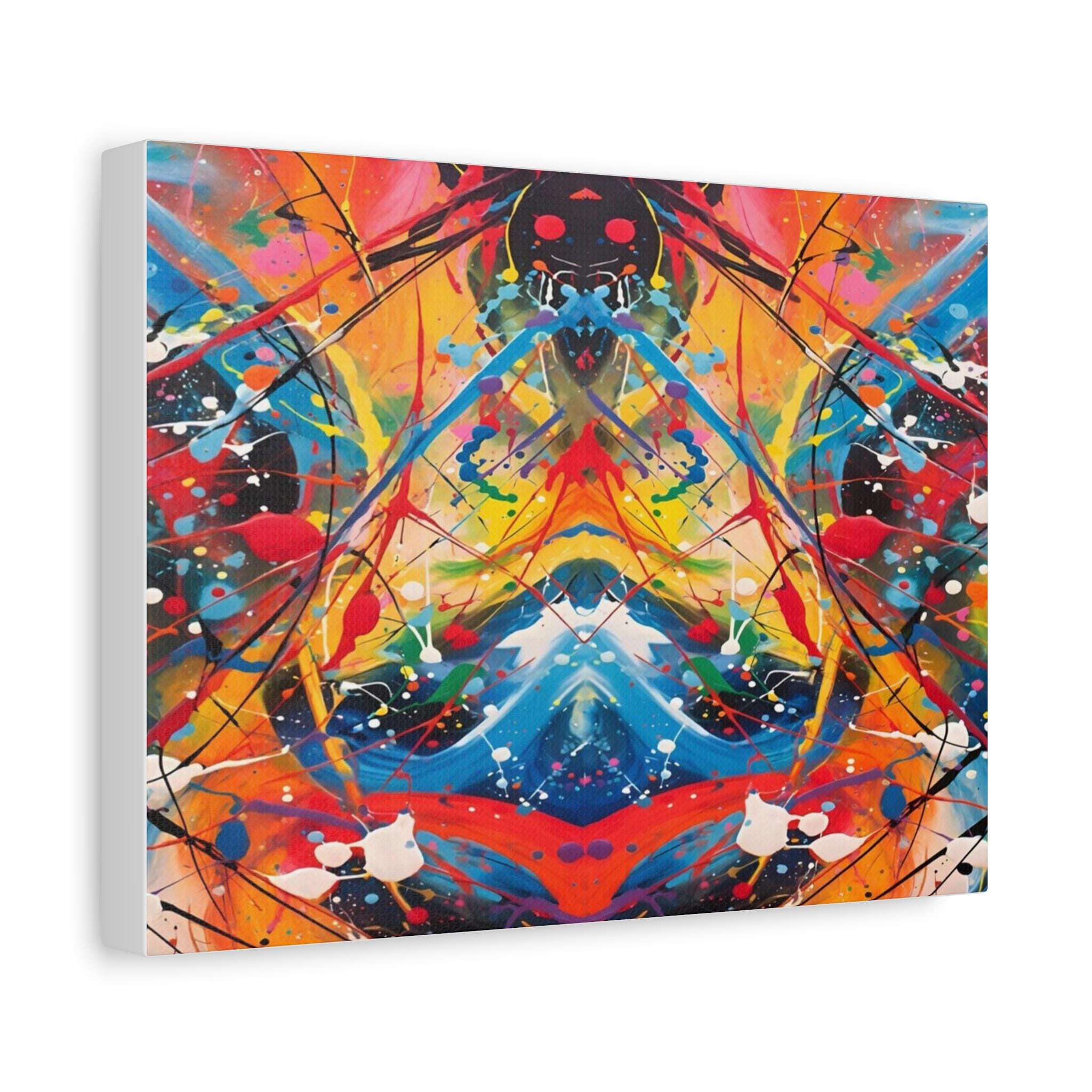 Paint Splash Artwork Matte Canvas Stretched 1.25" | Abstract Drip