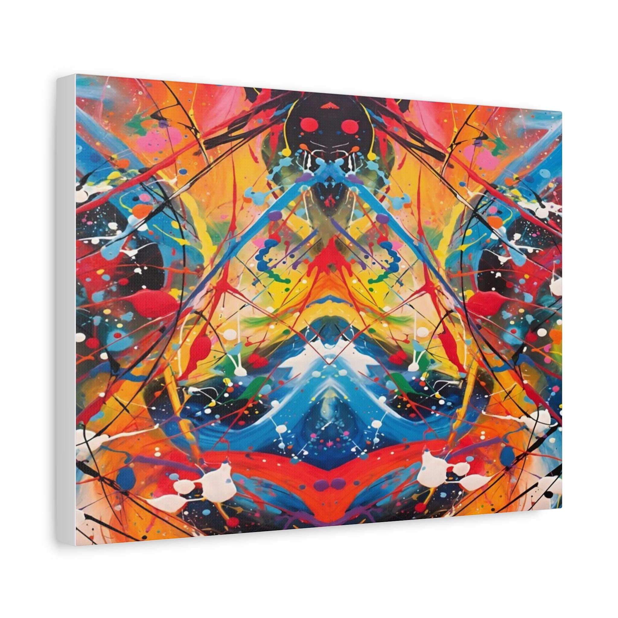 Paint Splash Artwork Matte Canvas Stretched 1.25" | Abstract Drip