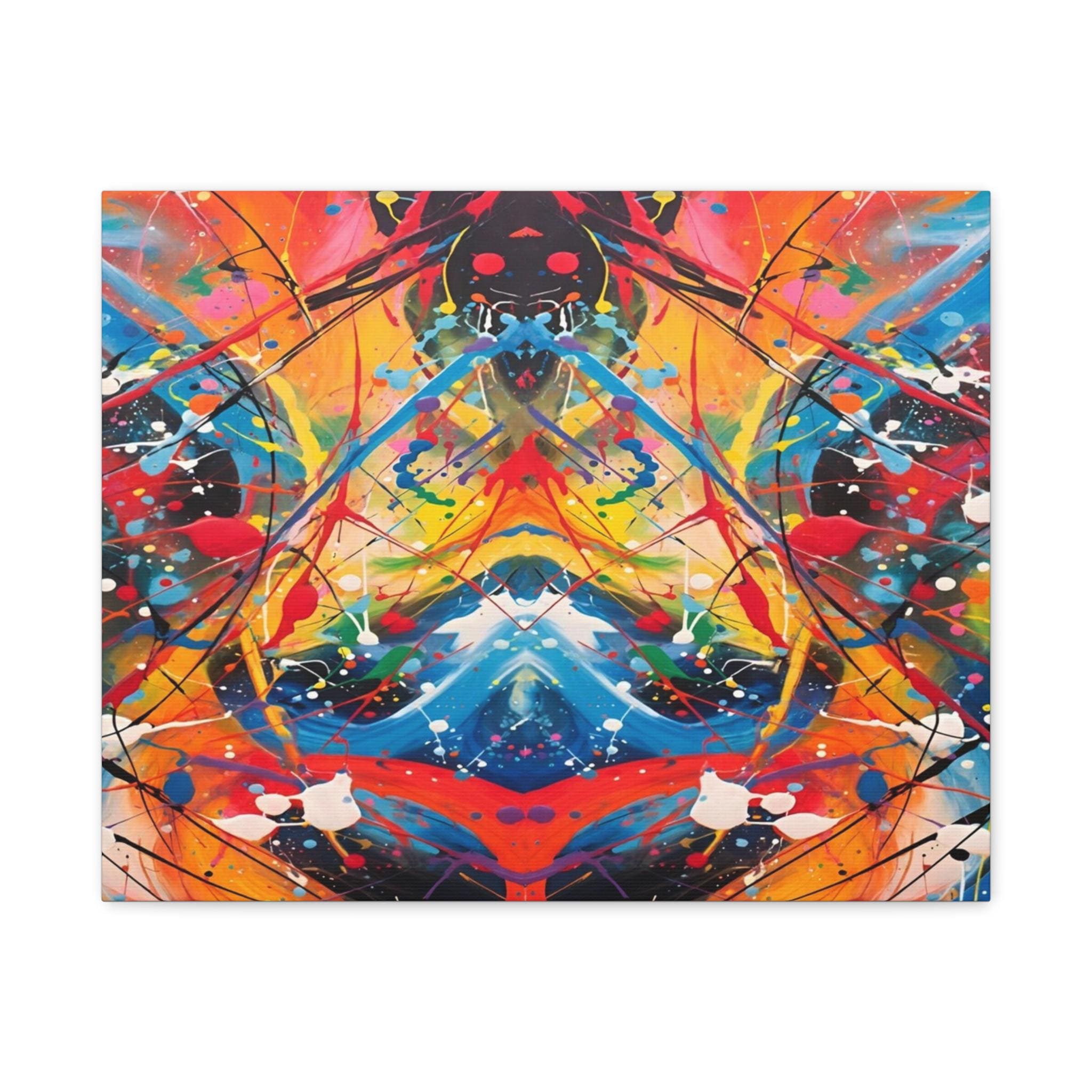 Paint Splash Artwork Matte Canvas Stretched 1.25" | Abstract Drip