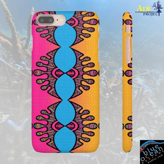 Abstract Urchin Color iPhone Snap Case - Walt Smith Fiji Ocean Art - Supports ADE Reef Restoration