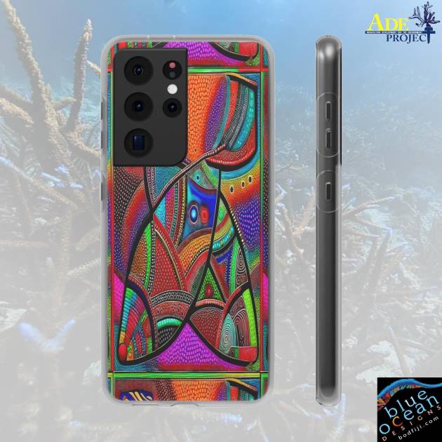 Artistic Fish Android Flexi Case - Walt Smith Fiji Ocean Art - Supports ADE Reef Restoration