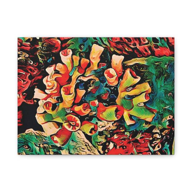 Tubular Coral on the Reef Canvas | Matte Stretched 1.25"