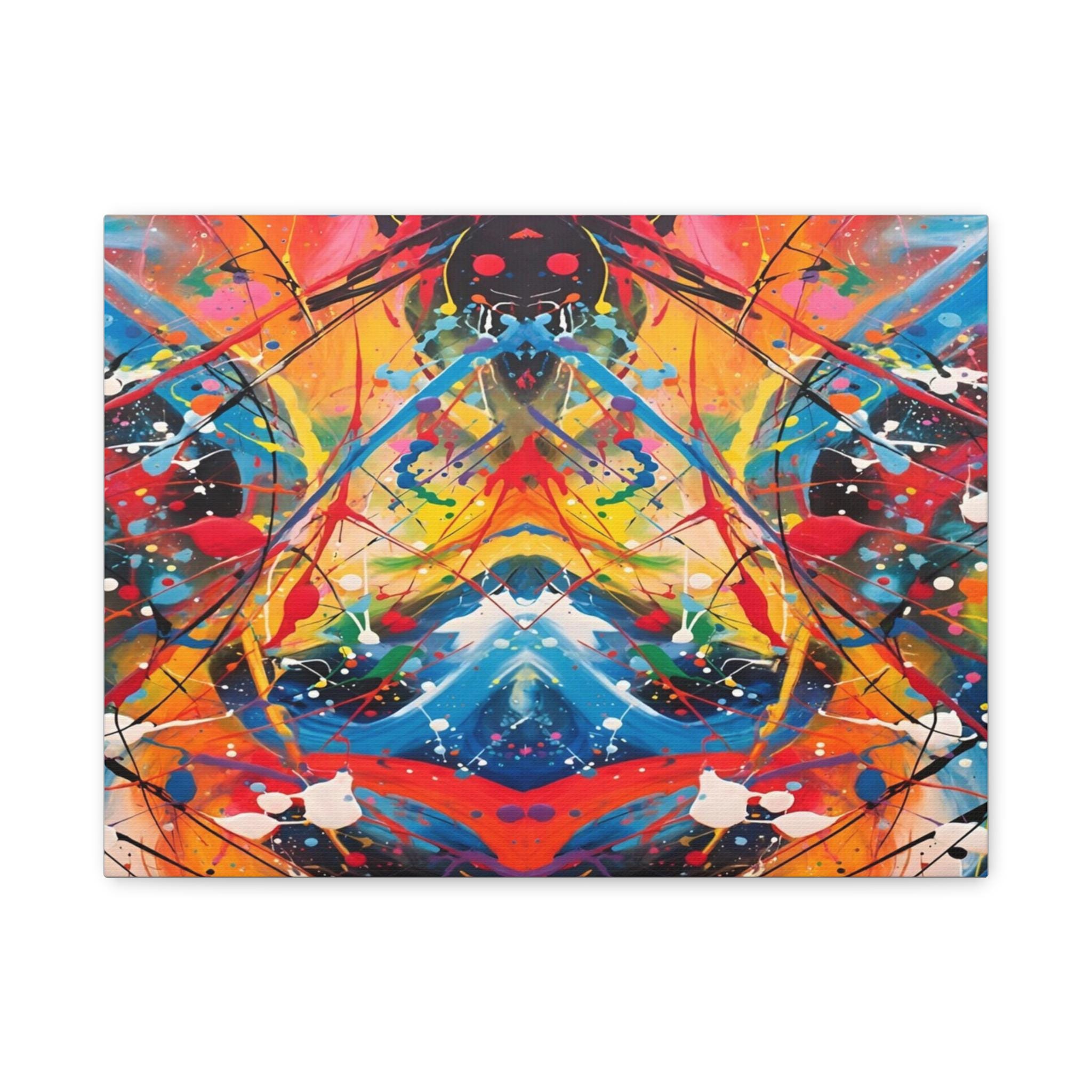 Paint Splash Artwork Matte Canvas Stretched 1.25" | Abstract Drip