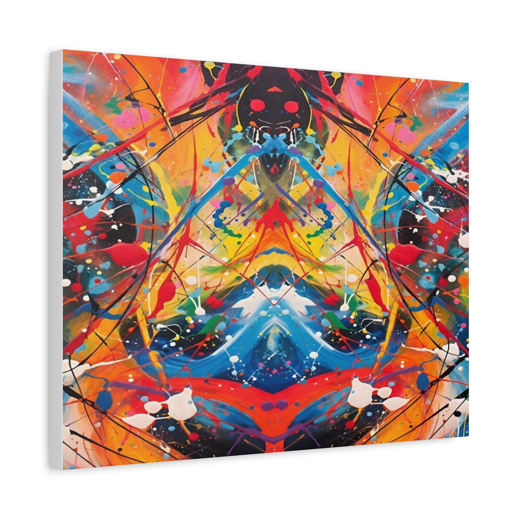 Paint Splash Artwork Matte Canvas Stretched 1.25" | Abstract Drip