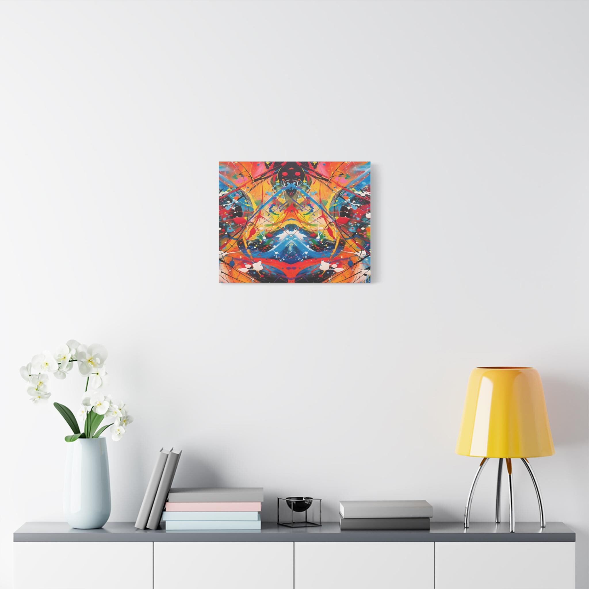 Paint Splash Artwork Matte Canvas Stretched 1.25" | Abstract Drip