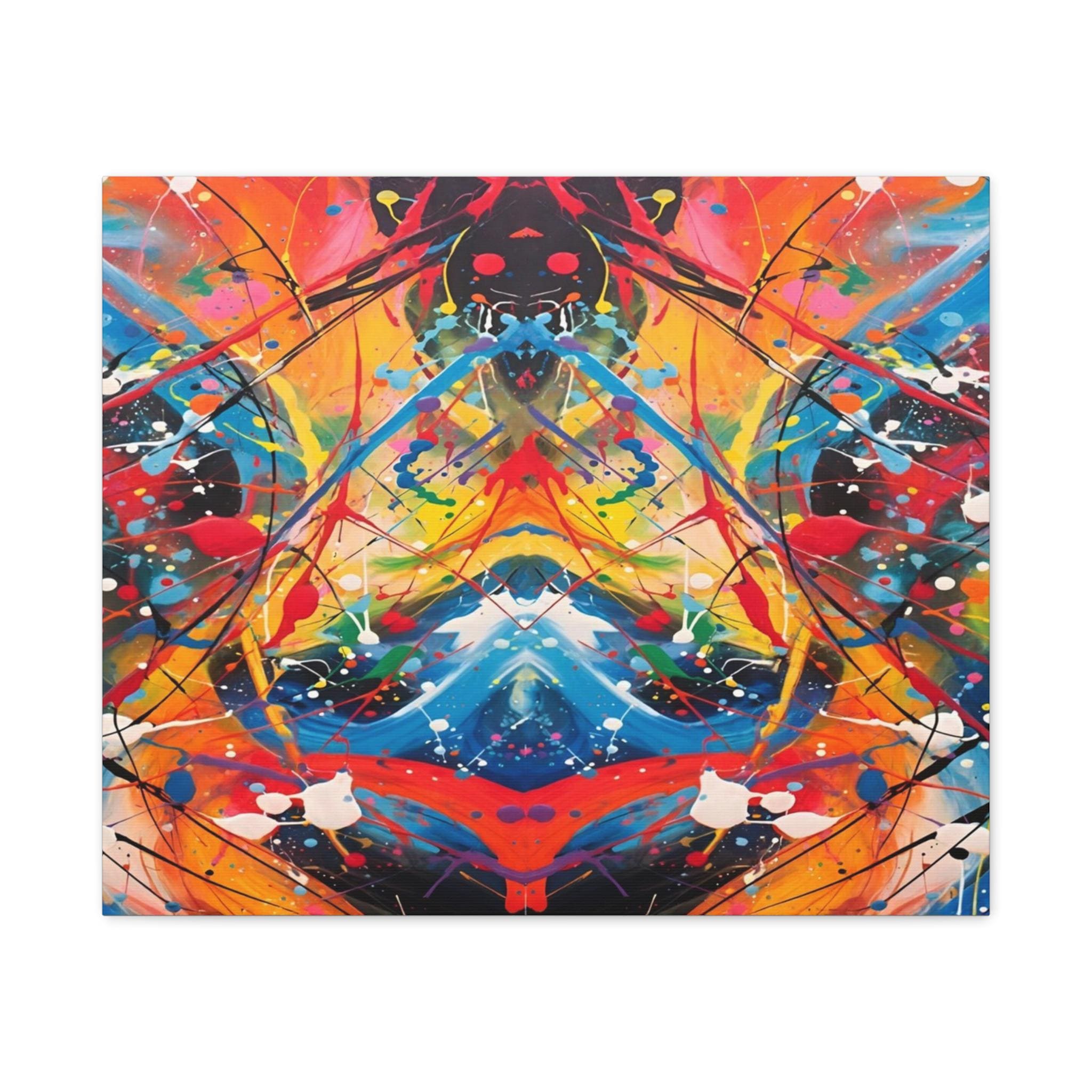 Paint Splash Artwork Matte Canvas Stretched 1.25" | Abstract Drip