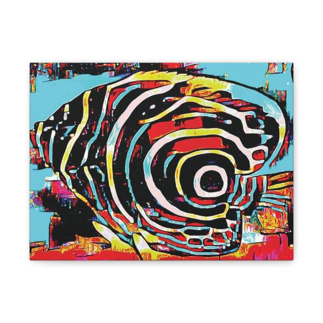 Angelfish on the Reef | Matte Stretched Canvas 1.25"